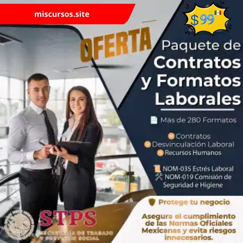 PAQUETE DE CONTRATOS Y FORMATOS LABORALES - Academia Virtual Pro